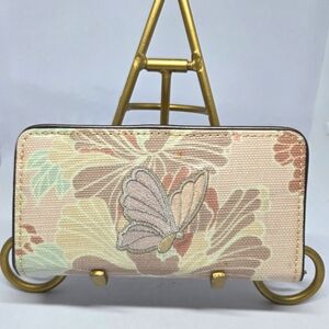 Sakroots Pastel Butterfly Floral Long Bifold Wallet
